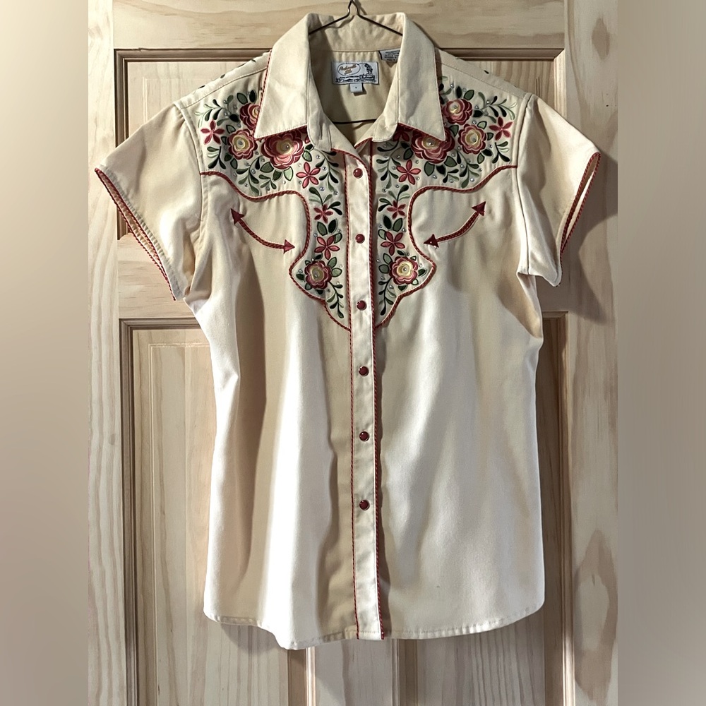 Vintage Panhandle Slim Women’s Short Sleeve Pearl Snap